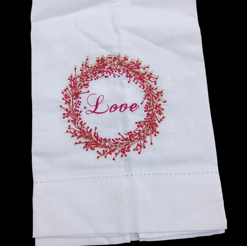 Set Of Two Holiday HAND TOWELS